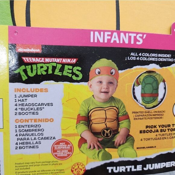 Nwt Teenage Mutant Ninja Turtle 12 pieces Deluxe Halloween Costume - Picture 11 of 13